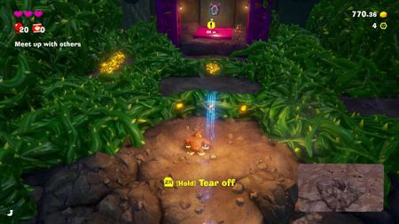 Donkey Kong Bananza assist mode objective marker and guiding music on screen