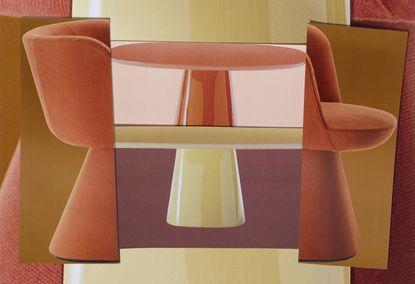 Allure O’ table and ‘Flair O’ chair, by Monica Armani, for B&B Italia.