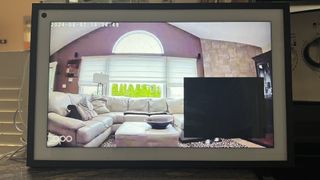 Tapo C120 camera feed pulled up on Echo Show 15