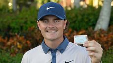 Luke Clanton with his PGA Tour card