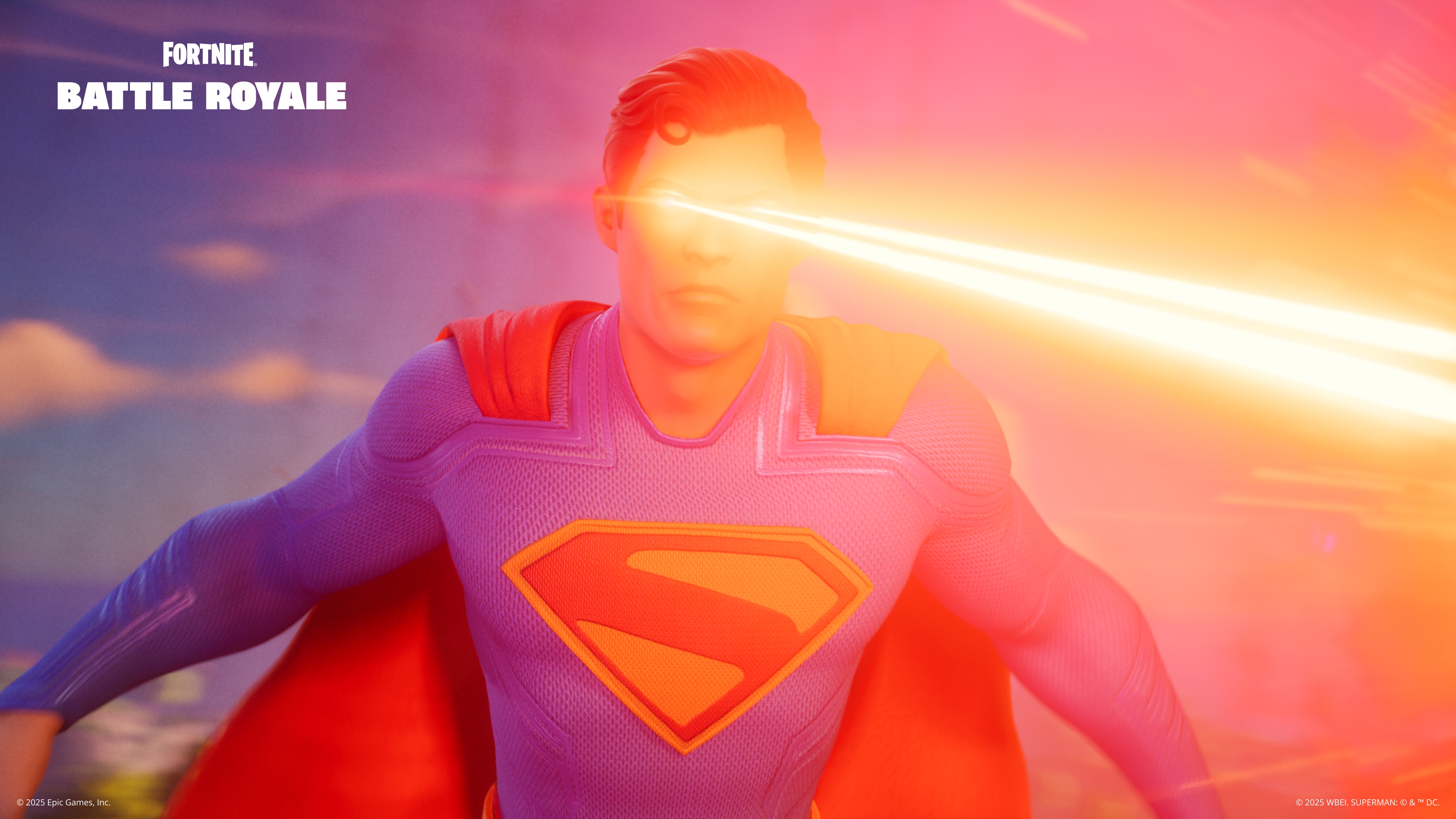 Superman fires lasers from his eyes
