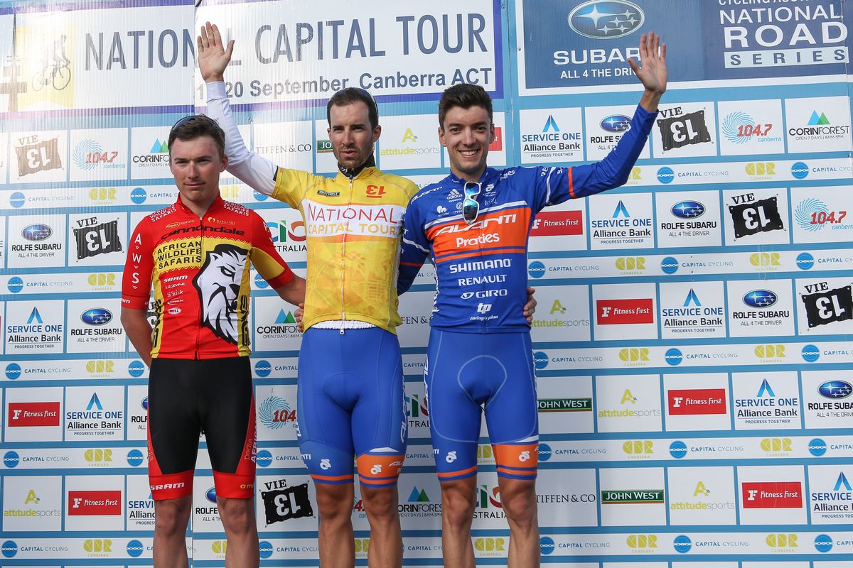 2015 National Capital Tour podium: Pat Lane (African Wild Safaris), Joe Cooper and Matt Clarke (Avanti)