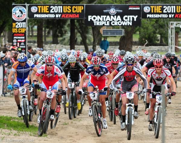 The elite men are off for the cross country at the US Pro XCT.