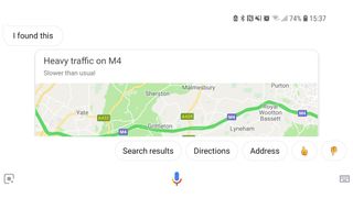 Google assistant traffic map
