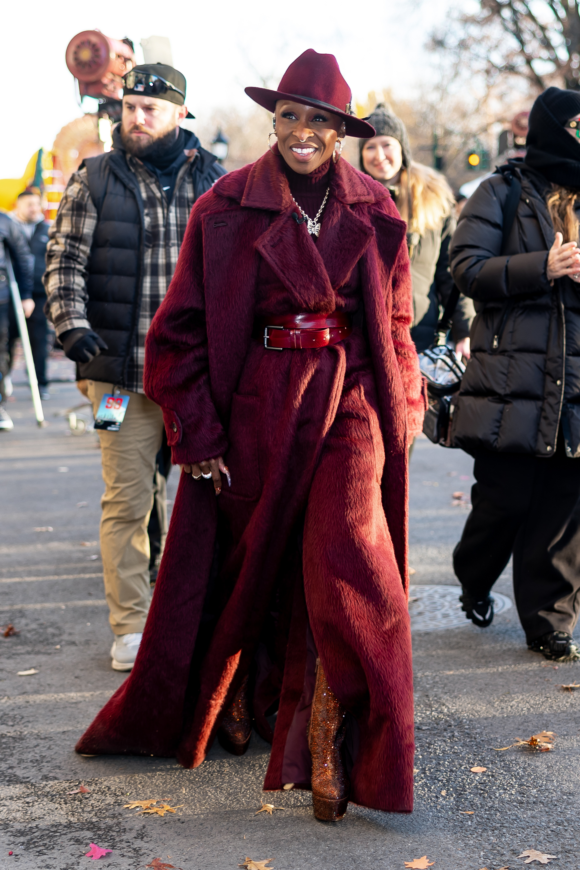 Cynthia Erivo is seen on the Upper West Side on November 27, 2025 in New York City.