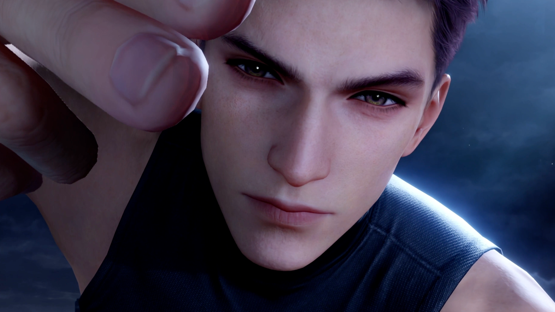 Valko mimes a gun with his fingers