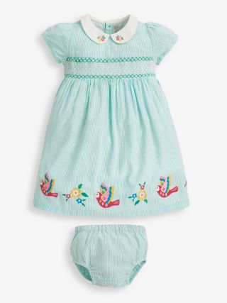 JoJo Maman Bebe smock dress bird