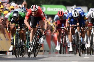 Andre Greipel had an early lead in the stage 4 sprint at the Tour de France