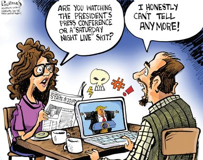 Political Cartoon U.S. Donald Trump SNL Alec Baldwin