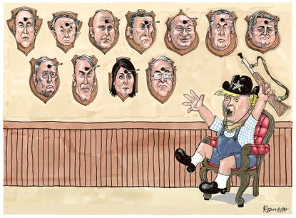 Political cartoon U.S. you're fired Trump administration staff turnover