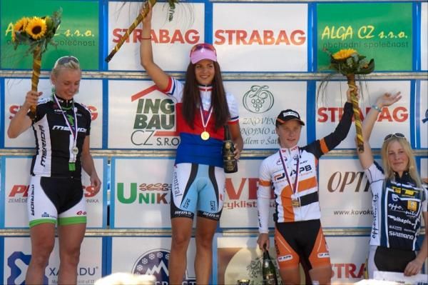 Women's podium at the Czech XC Nationals