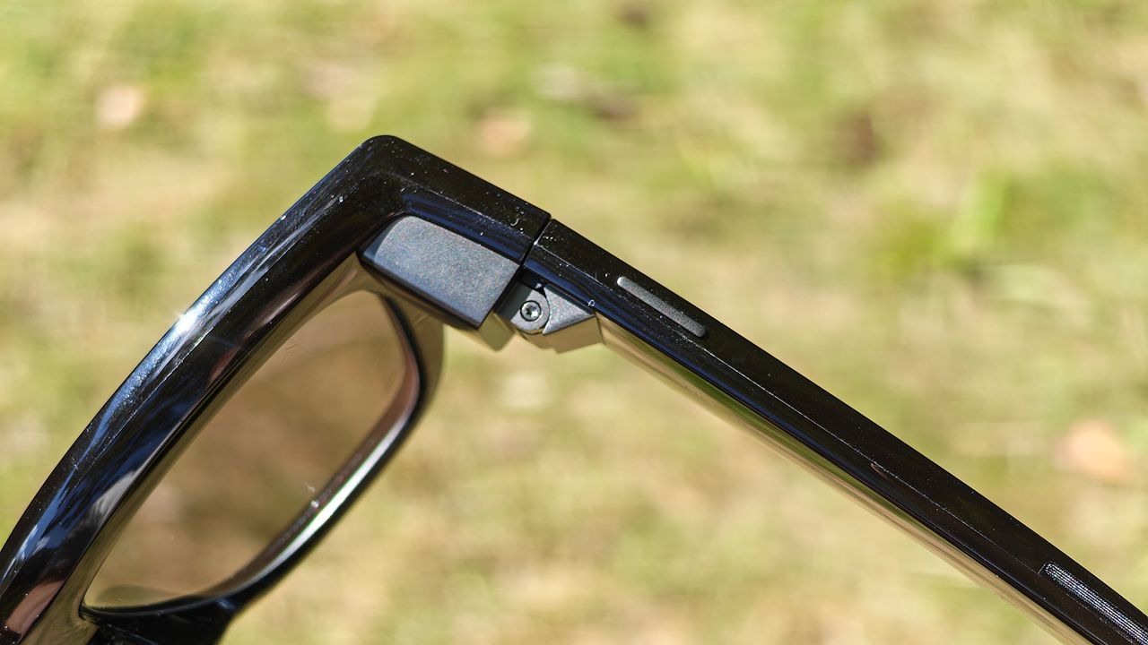 Looking close-up at Meta Ray-Ban Display smart glasses