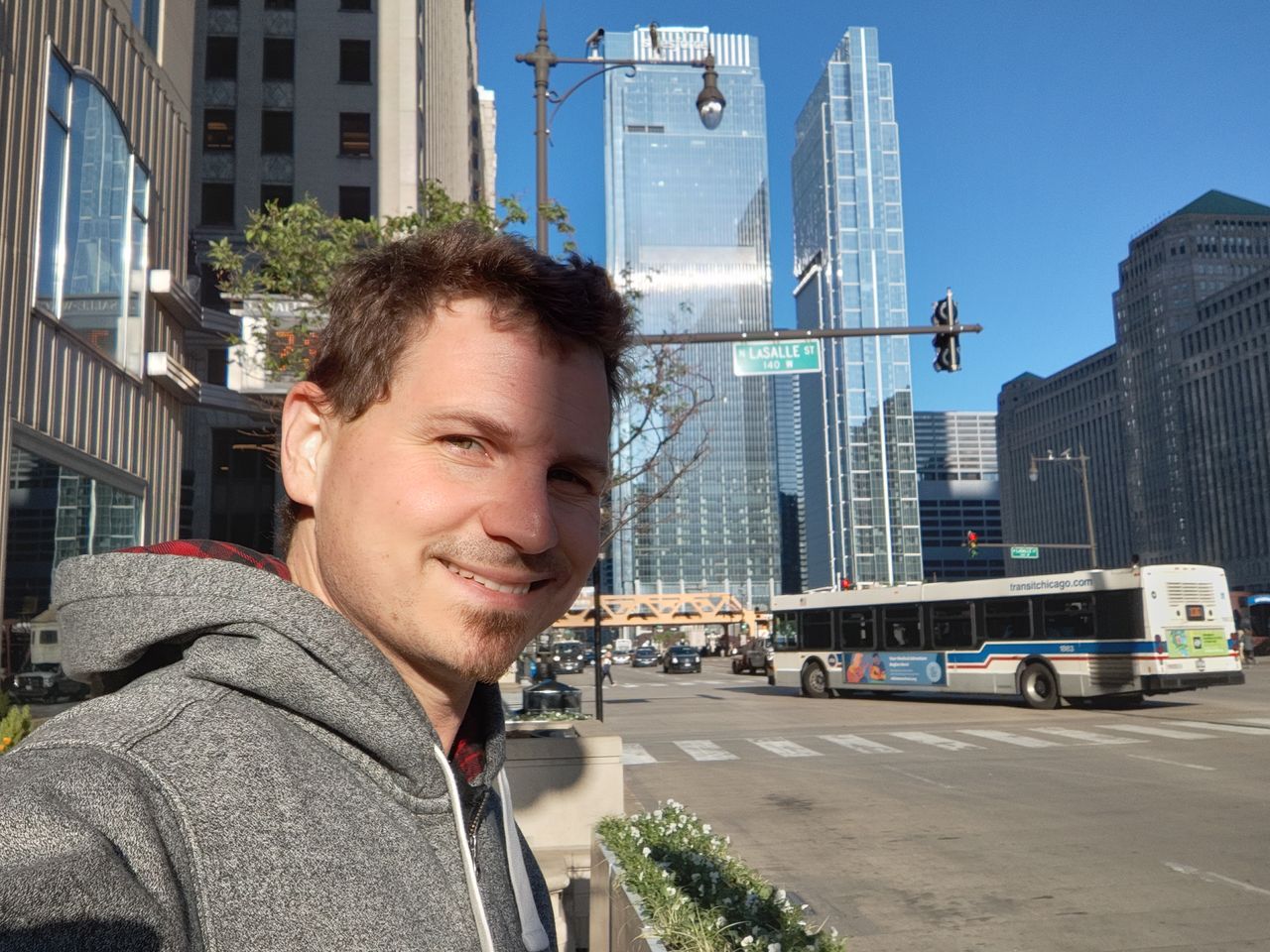 A photo from the front facing camera of the ThinkPhone by Motorola