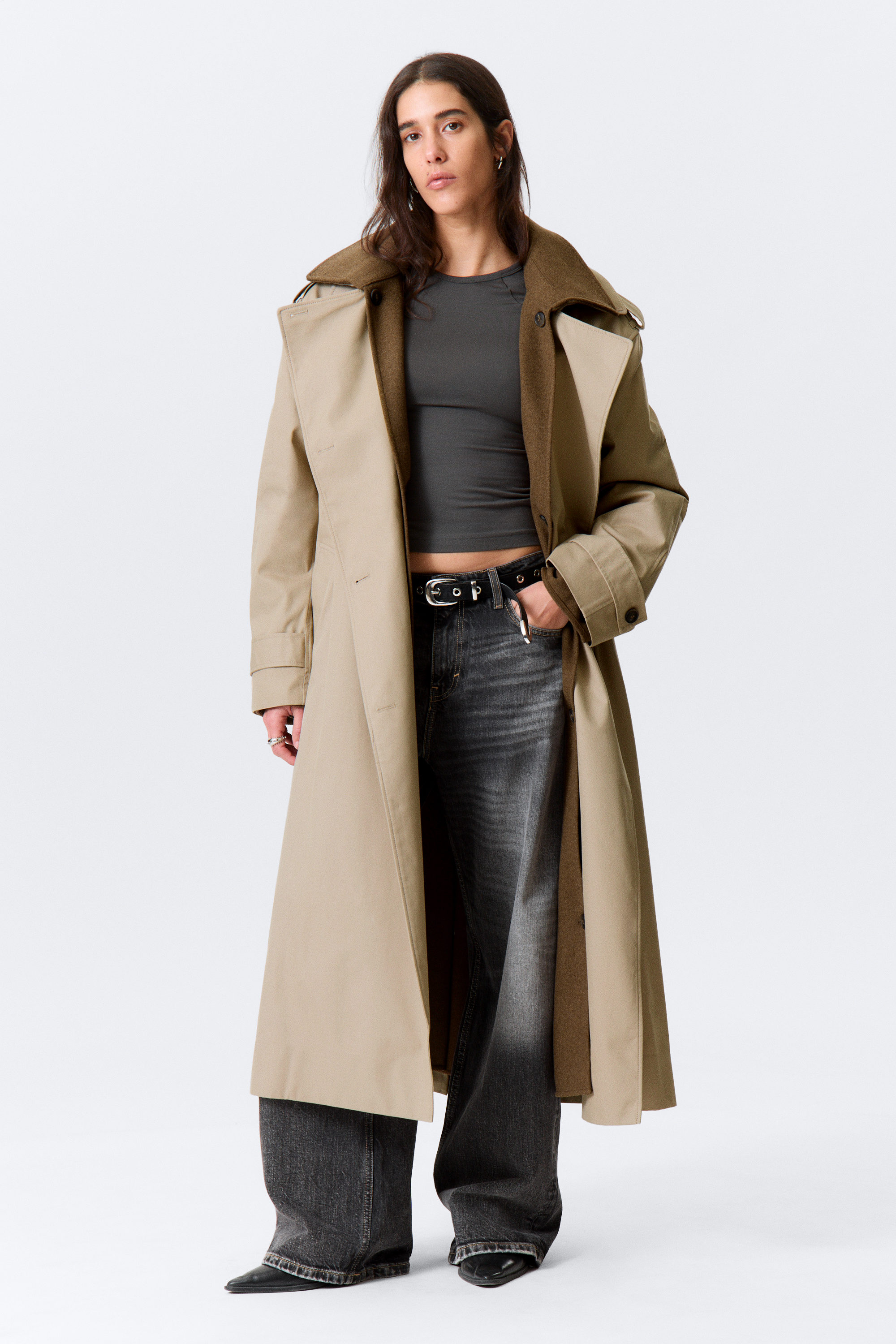 Oversized Trench Coat With Detachable Lining