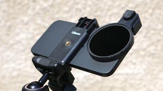 Careful alignment over the active lens is essential