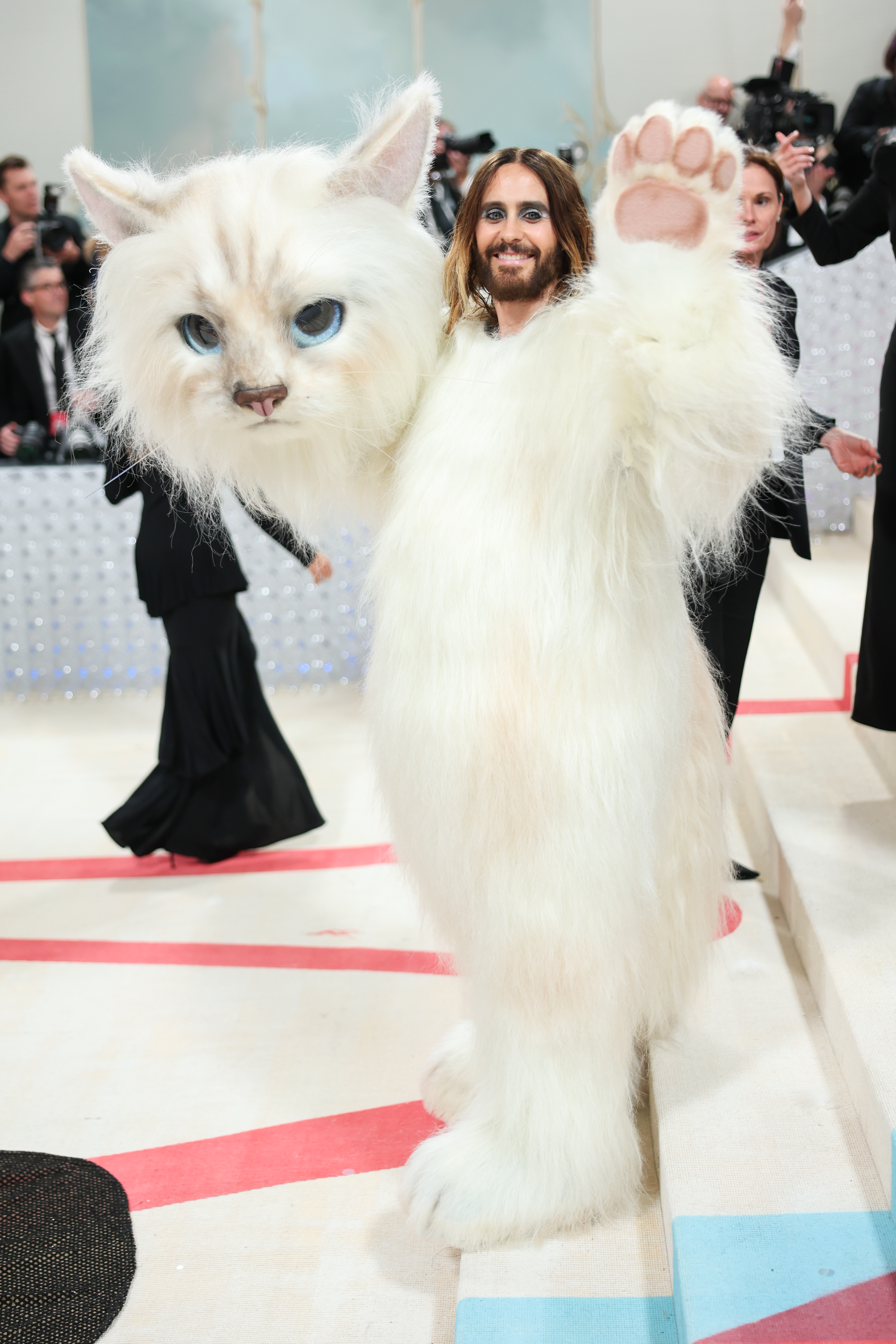 Jared Leto, dressed as Choupette, attends the Met Gala 2023 Celebrating 