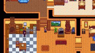 Een ingericht huis in Stardew Valley