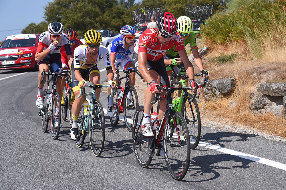 The day's breakaway during stage 7 at the Vuelta