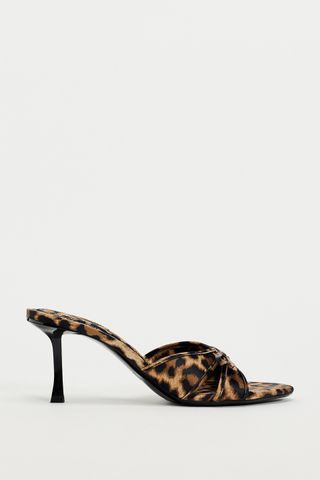 Animal Print Heeled Sandals