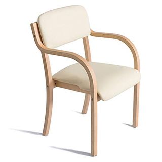 Lyhd Dining Chair Nordic Style, Solid Wood Dining Chair, Modern Minimalist Single Study Chair, With Arms Open Back Armchairs Ergonomic