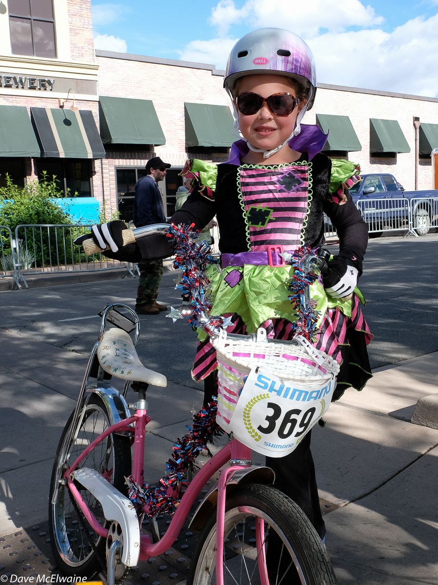 There were many colorful costumes on kids and adults for the Klunker Race