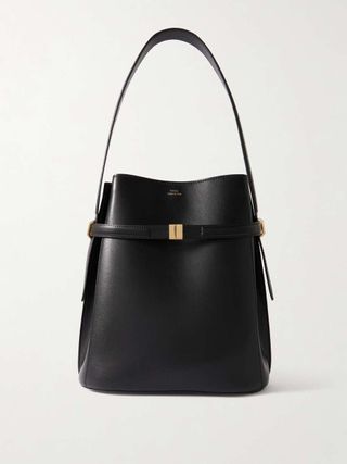 Belted Leather Tote