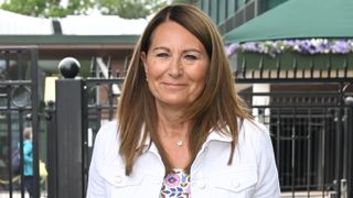 Carole Middleton attends Day Three of Wimbledon 2022 at the All England Lawn Tennis and Croquet Club on June 29, 2022