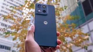 Motorola Moto G Play (2026) held in the hand.