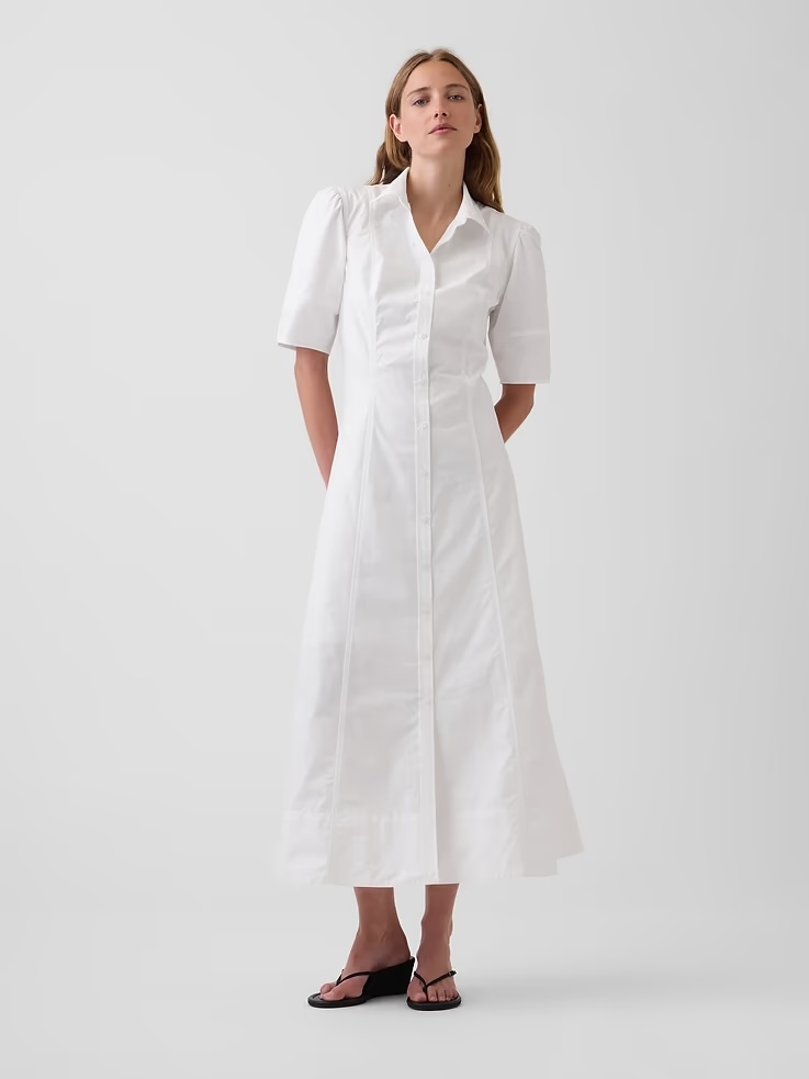 Gap, Barrel-Sleeve Maxi Shirtdress