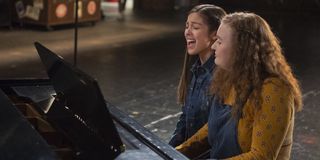 Olivia Rodrigo and Julia Lester singing Wondering at the piano in High School Musical series