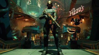 The Outer Worlds 2 Earth agent with rifle