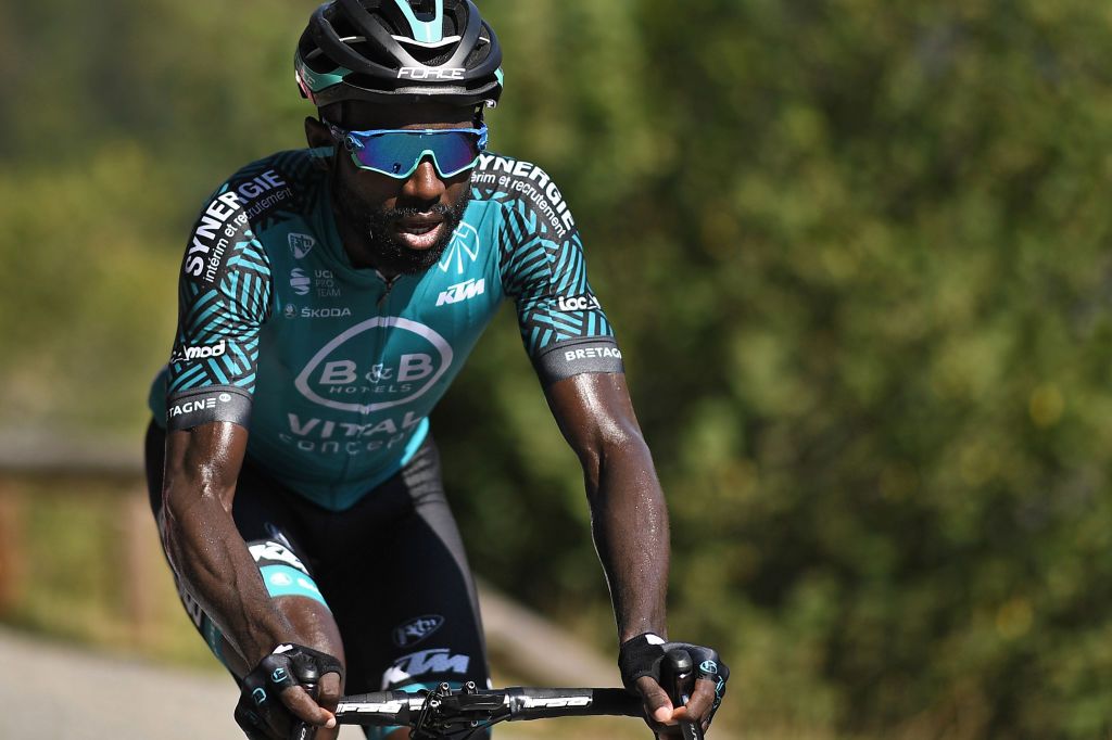 Team Vital Concept Cycling Club rider Frances Kevin Reza rides during the 8th stage of the 107th edition of the Tour de France cycling race 140 km between CazeressurGaronne and Loudenvielle on September 5 2020 Photo by AnneChristine POUJOULAT AFP Photo by ANNECHRISTINE POUJOULATAFP via Getty Images