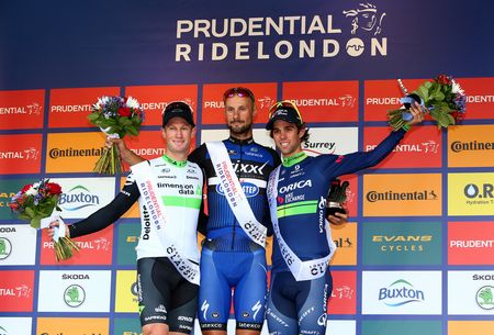 The final podium: Mark Renshaw, Tom Boonen and Michael Matthews