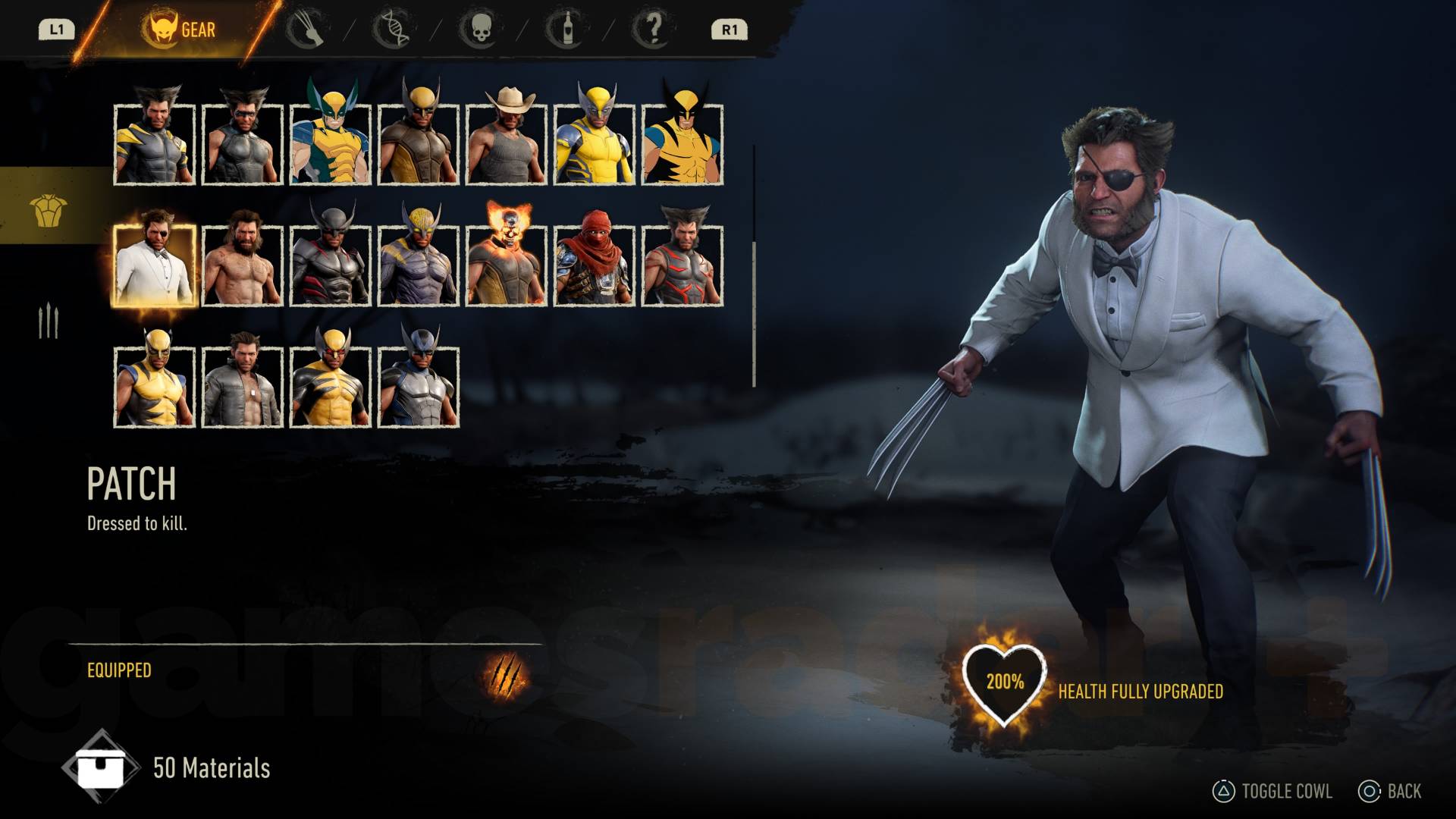 Marvel's Wolverine patch suit