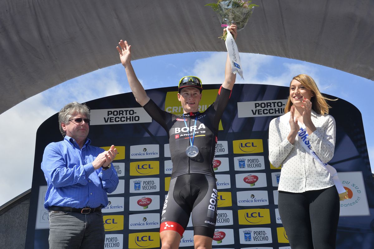 Stage 1 winner Sam Bennett (Bora-Argon 18)