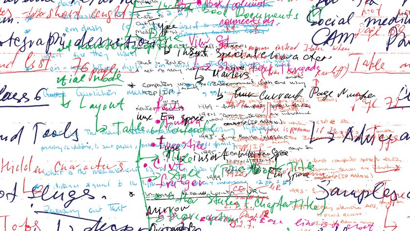 Handwriting fonts in different colours