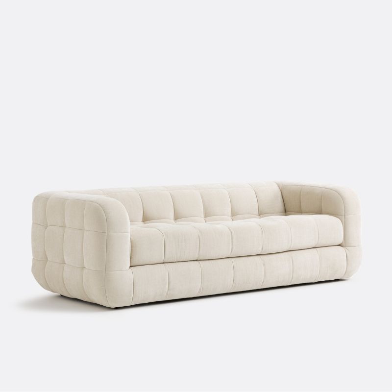 cream modern low profile sofa