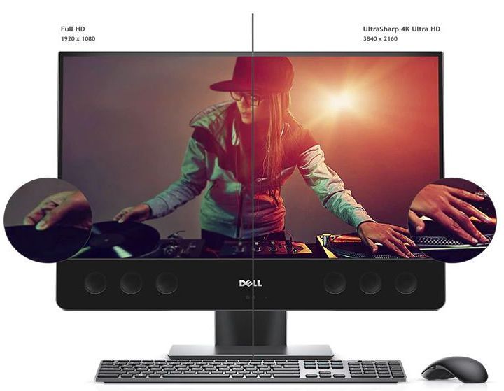 The Dell XPS 27 7760 has large speakers on the front that put out amazing audio.