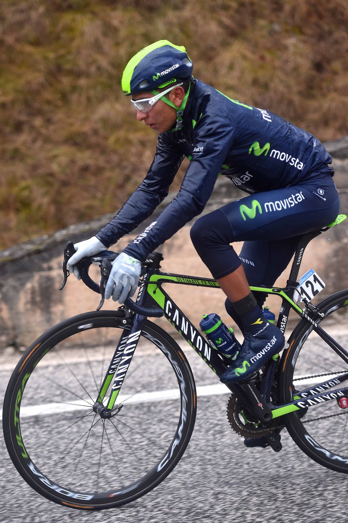 Race leader Nairo Quintana (Movistar)