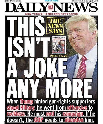 The New York Daily News urges Donald Trump to drop out