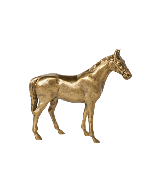 4" Brass Horse