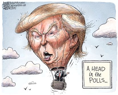 Political cartoon U.S. Donald Trump Polls