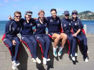 The team relaxes in between stages in New Zealand