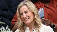 Duchess Sophie's starfish earrings are stunning. Seen here she attends day 10 of the Wimbledon Tennis Championships
