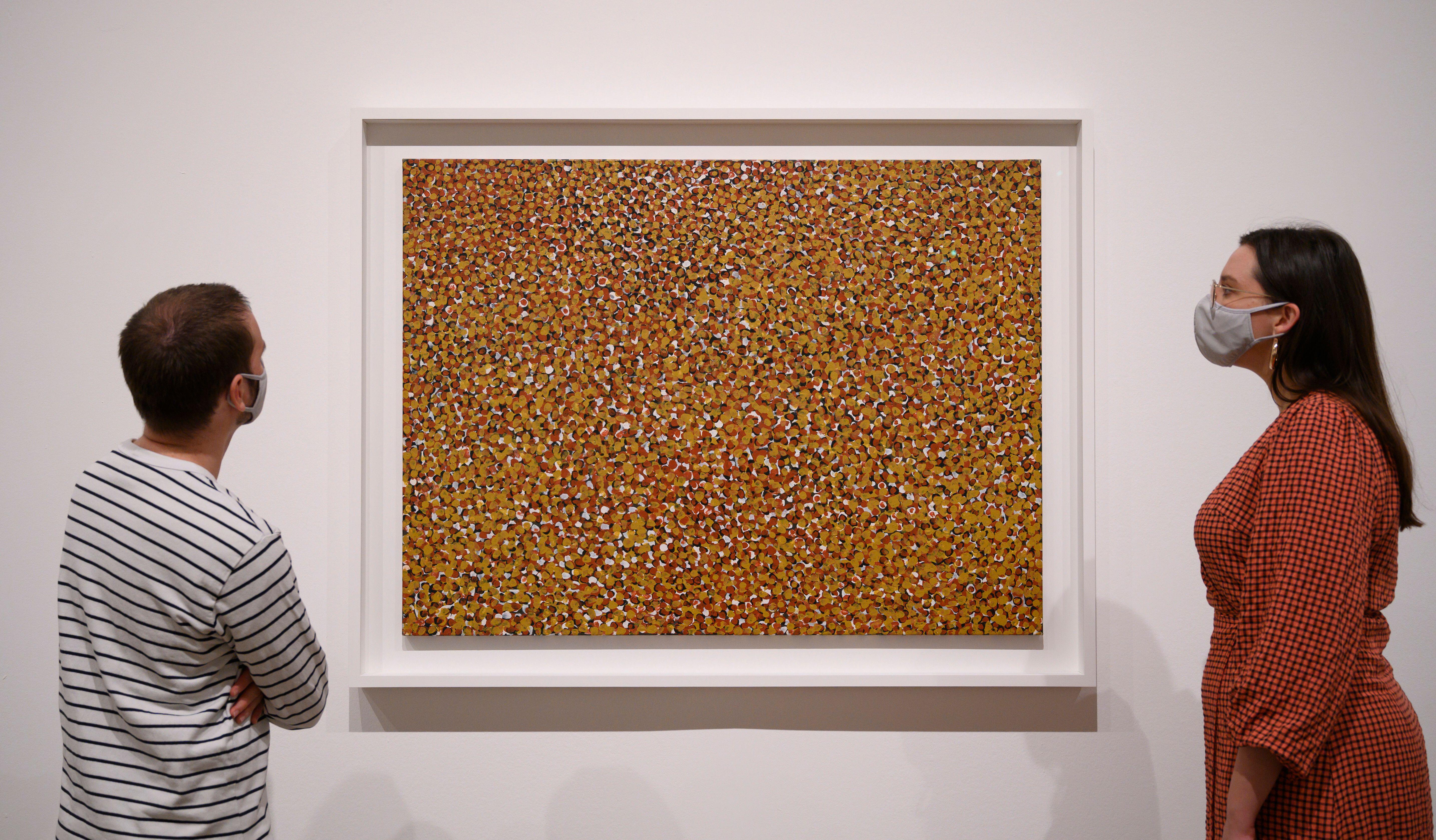 Emily Kame Kngwarreye, Untitled (Alhalkere) 1989.