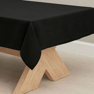 Belgian Linen Tablecloth in Black