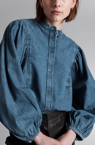 Volume Sleeve Denim Shirt