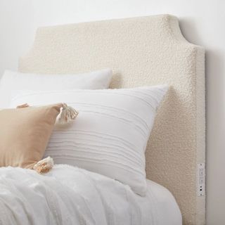 Jordyn Charging Boucle Headboard