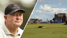 Ian Woosnam looks on (left) with a general view down the 18th of St Andrews Old Course (right)