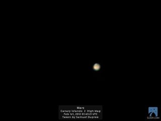 Mars by Slooh Space Camera